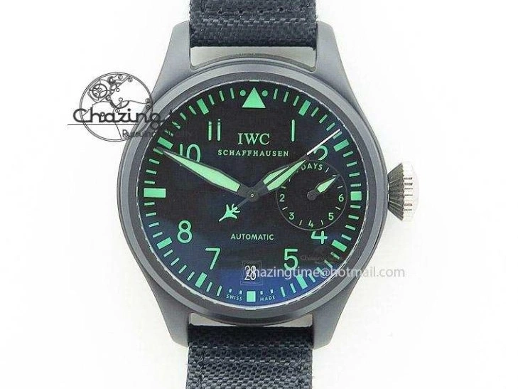 MIROTIME 0117 Aquatimer Chrono IW376702 SS BLS 1:1 Best Edition Black Dial on Black Rubber Strap A WellDesigned 7105